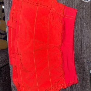 Lululemon Bright Red Pace Rival Mid-Rise Skirt